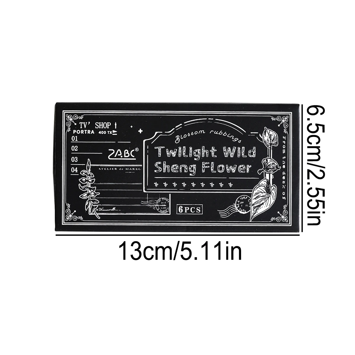 6pcs/Box Exquisite Floral Wooden Stamps,Beautifully Patterned Diy Rectangular Stamps,for Handmade Art Journal Diy Decorations