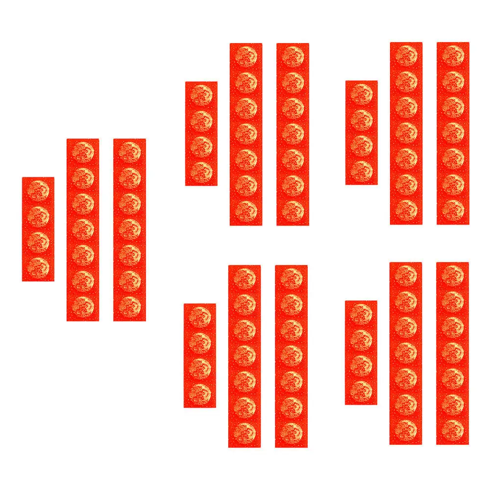 

5Sets Chinese Spring Festival Calligraphy Paper Smooth Writing Couplet Paper Premium Ink Absorption for New Year DIY Decoration