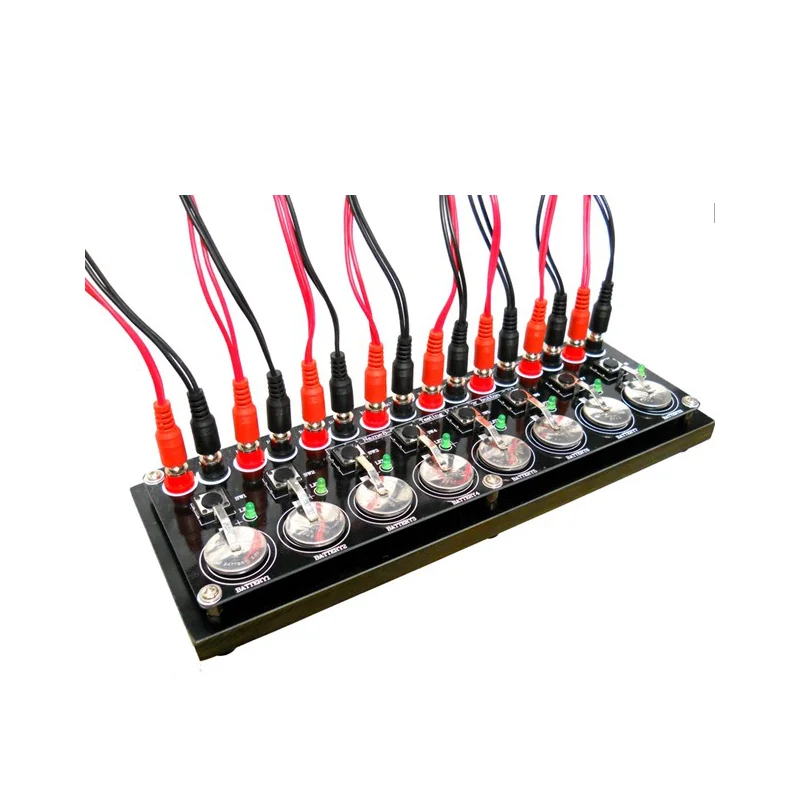 

8 Channels Lithium Coin Cell Testing Board Button Battery Tester Board With Cable And Optional Connector