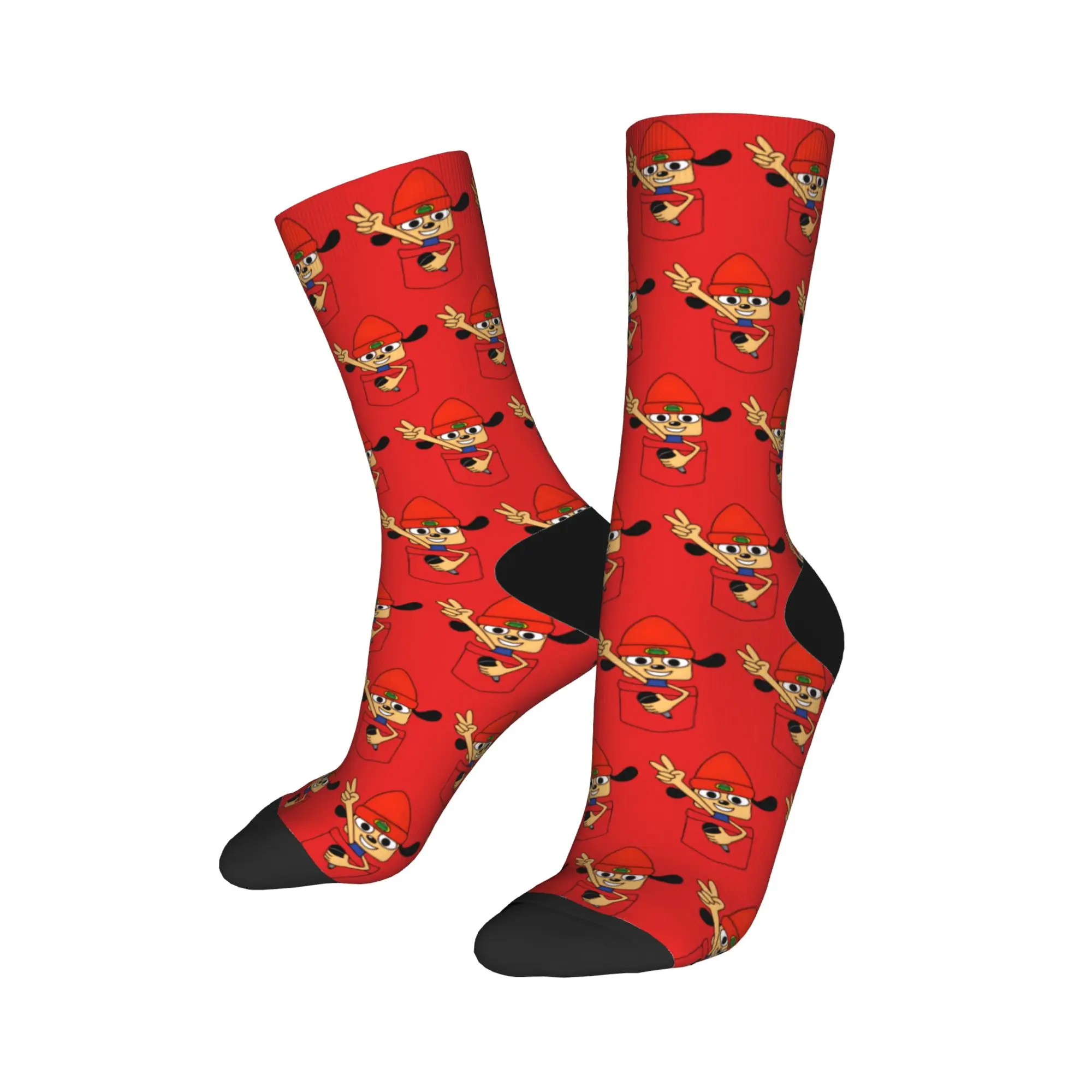 PaRappa The Rappers Socks  Gothic Stockings Men Soft Breathable Climbing Socks Autumn Graphic Anti Sweat Socks