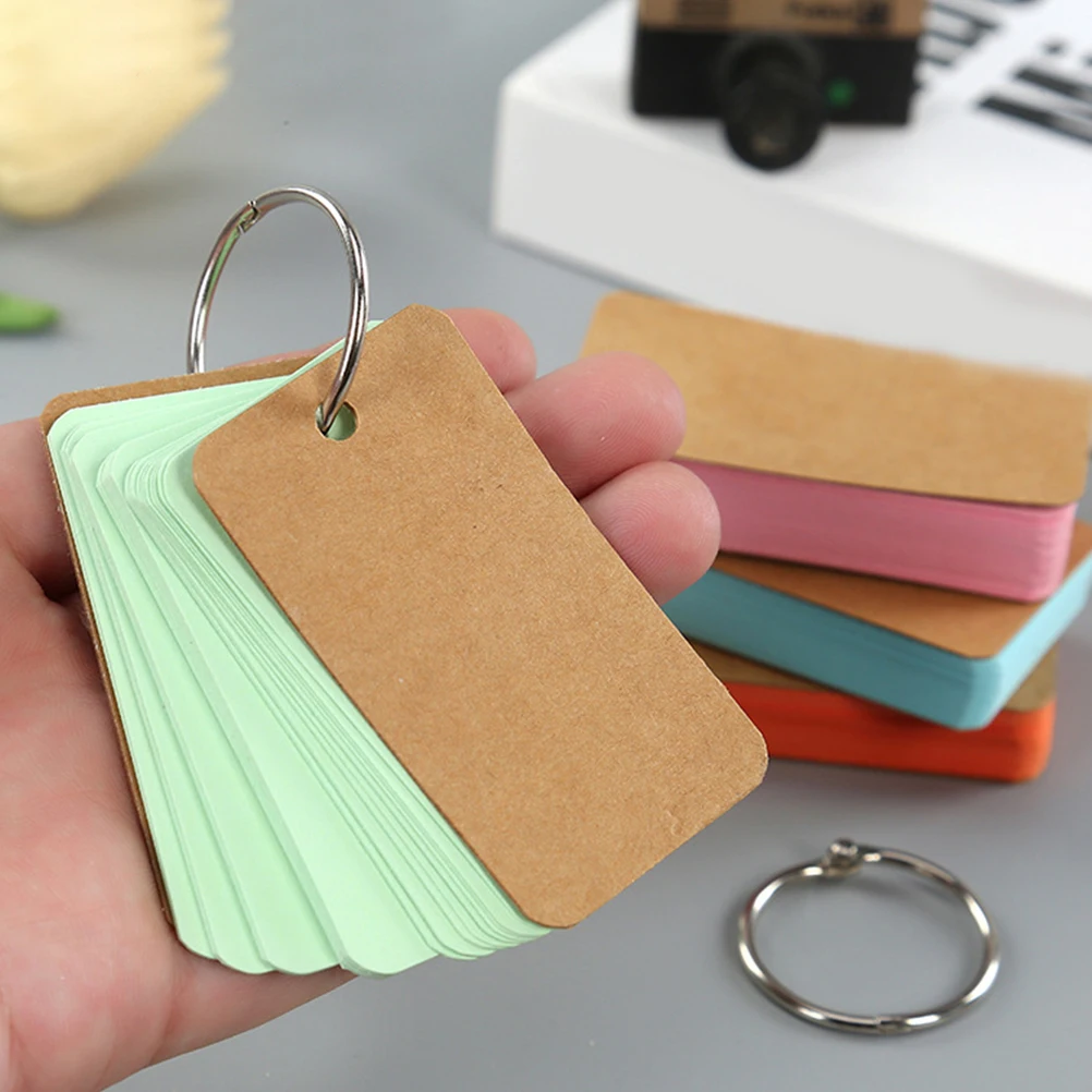 Schede di studio Mini Flashcard Divisori indice Quaderni a spirale Blocco note di carta Blocco note foderato tascabile portatile per studenti