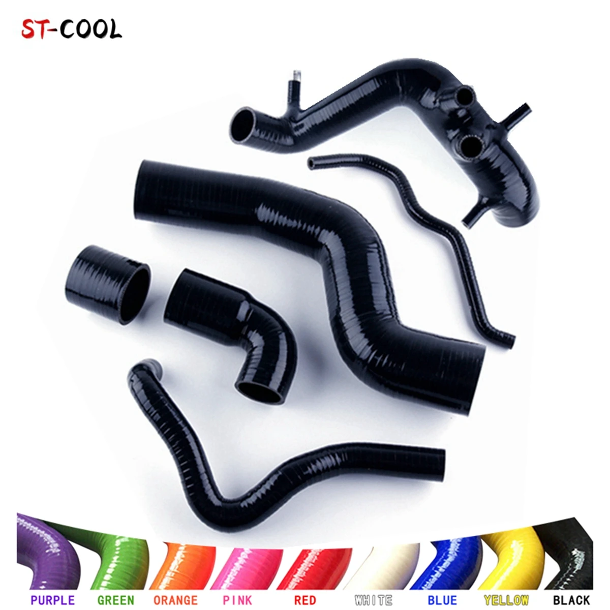 

For VW Volkswagen Golf IV Jetta Bora GTI MK4 Beetle Audi A3 TT MK1 1.8T Turbo Boost Intake Intercooler Hoses Silicone Tubes 6Pcs