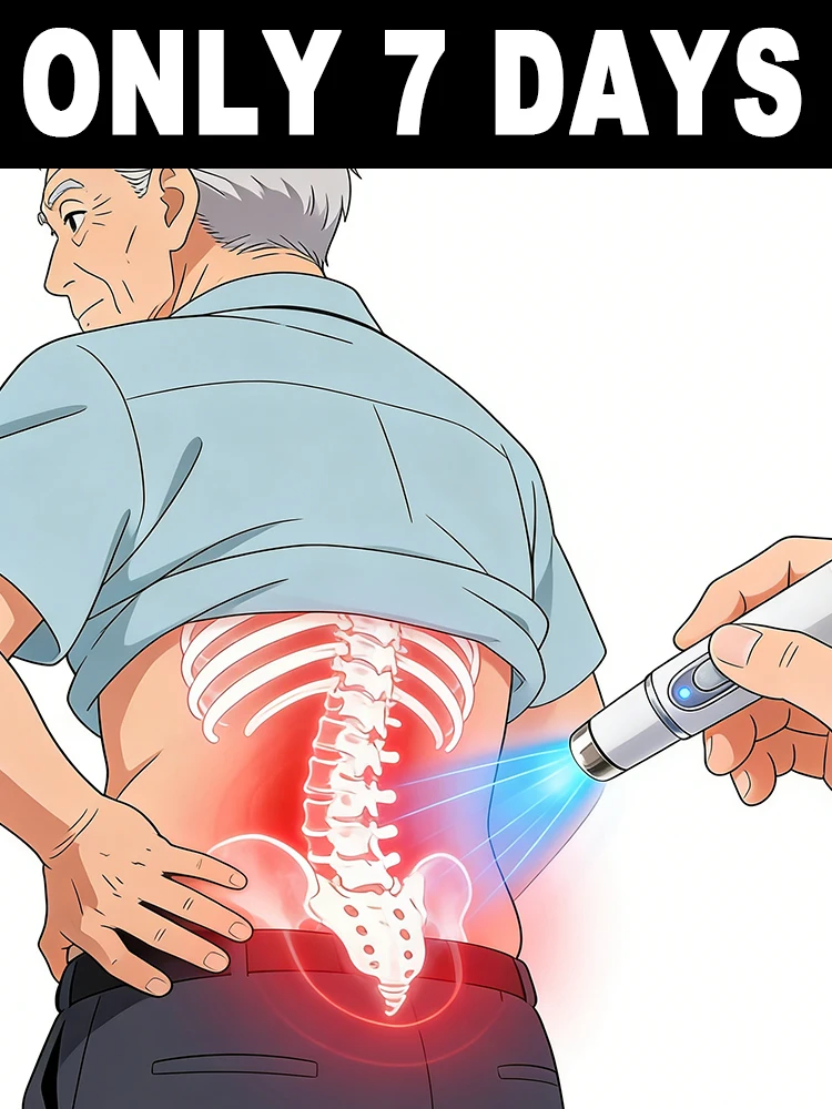 Stiff neck and lower back—turning your head hurts—but a quick laser treatment brings instant relief.