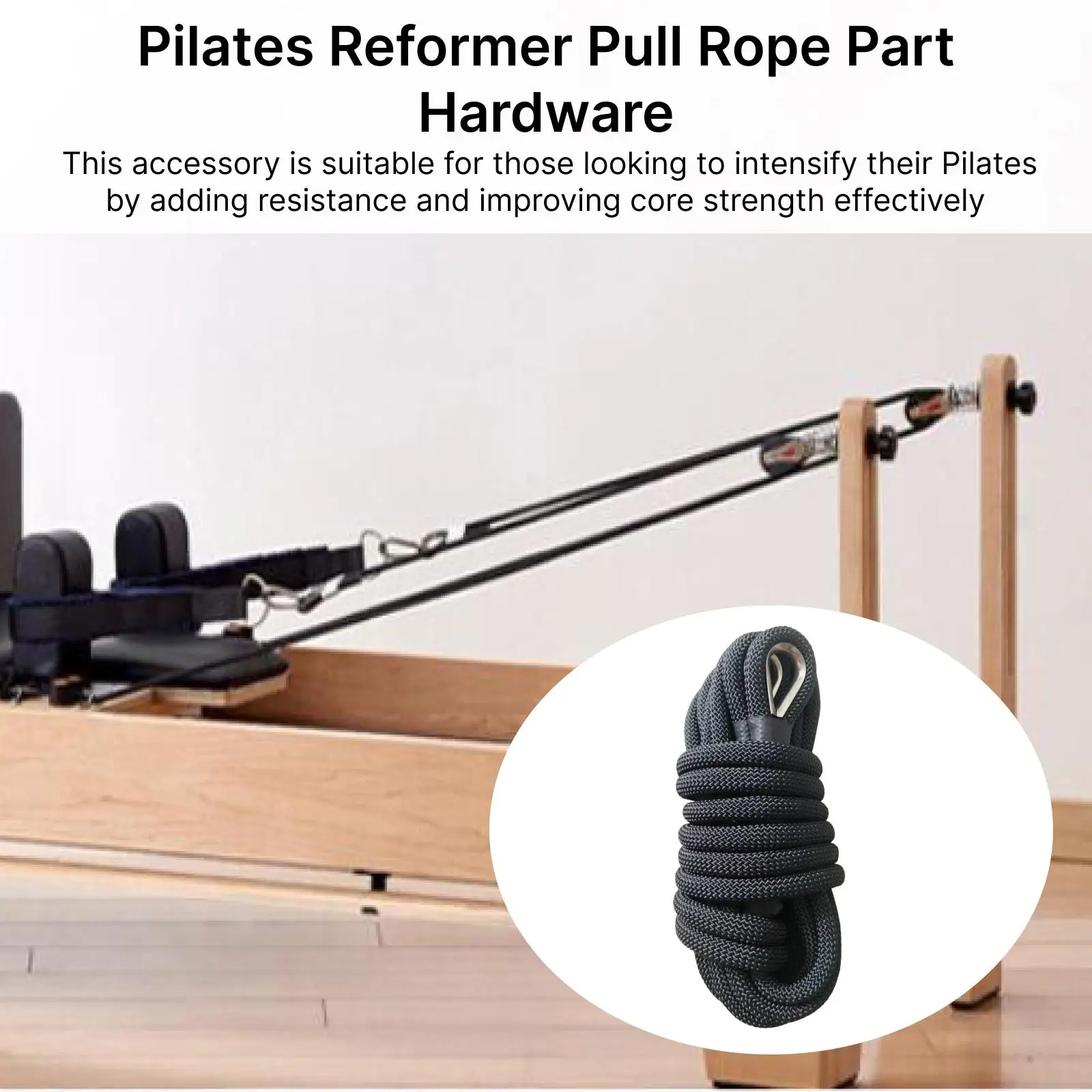 Pilates Reformer Pull Rope Part Band 260cm Length for Balance Training Home Studio Use Exercise Equipment Pilates Core Bed Yoga
