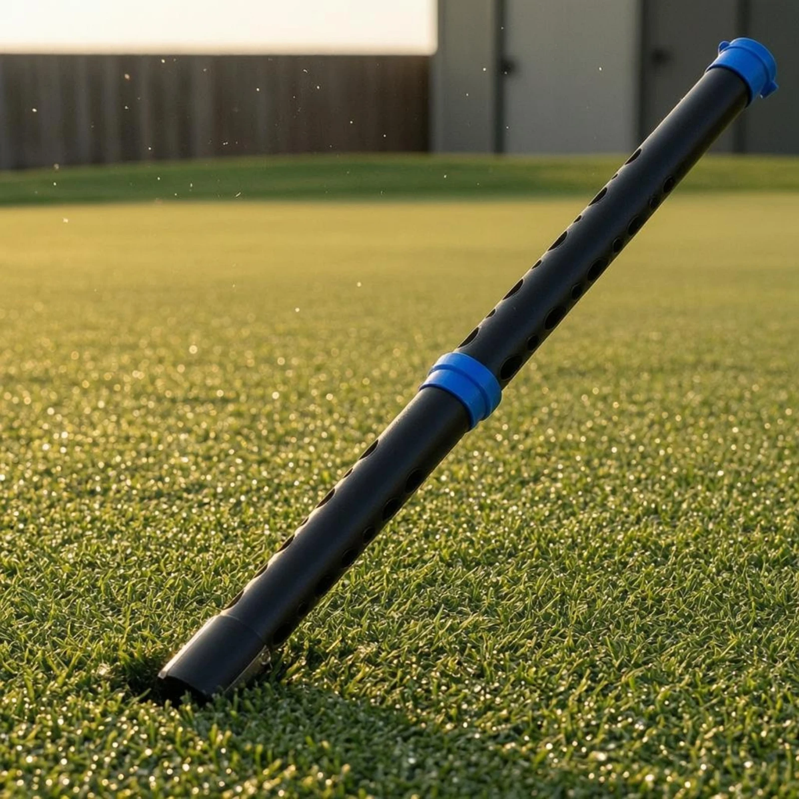 Golf Ball Shag Tube Oval Pickup Openings Golf Ball Retriever Tube Aluminum Finish Flared End
