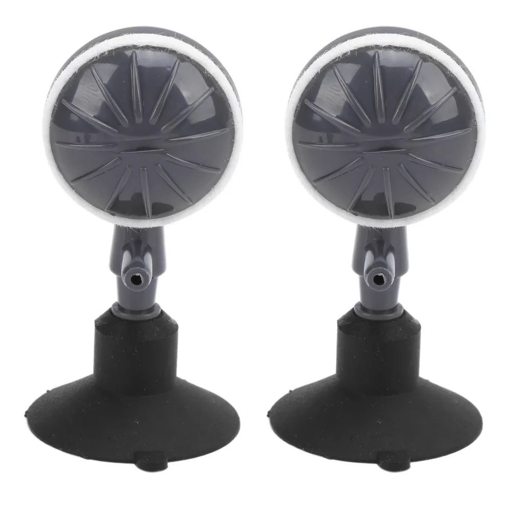 2PCS Set Ultra-Fine Air Stone Bubble Diffuser High-Output Adjustable Bubble Diffuser Suction Cups Black Aquarium Bubble Stone