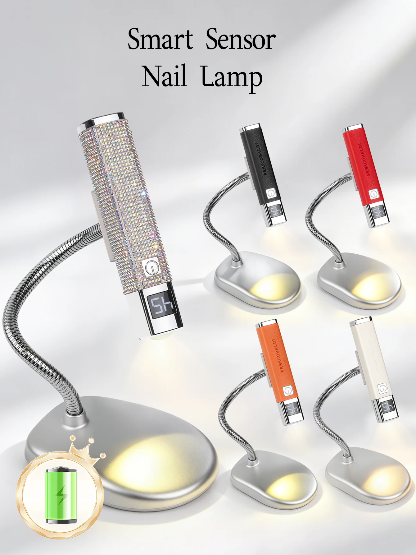 1Pc Mini Rechargeable UV LED Nail Lamp For Gel Nails，Quick Dry Nail Phototherapy Machine UV LEDs Gel Polish Nail Dryer Lamp