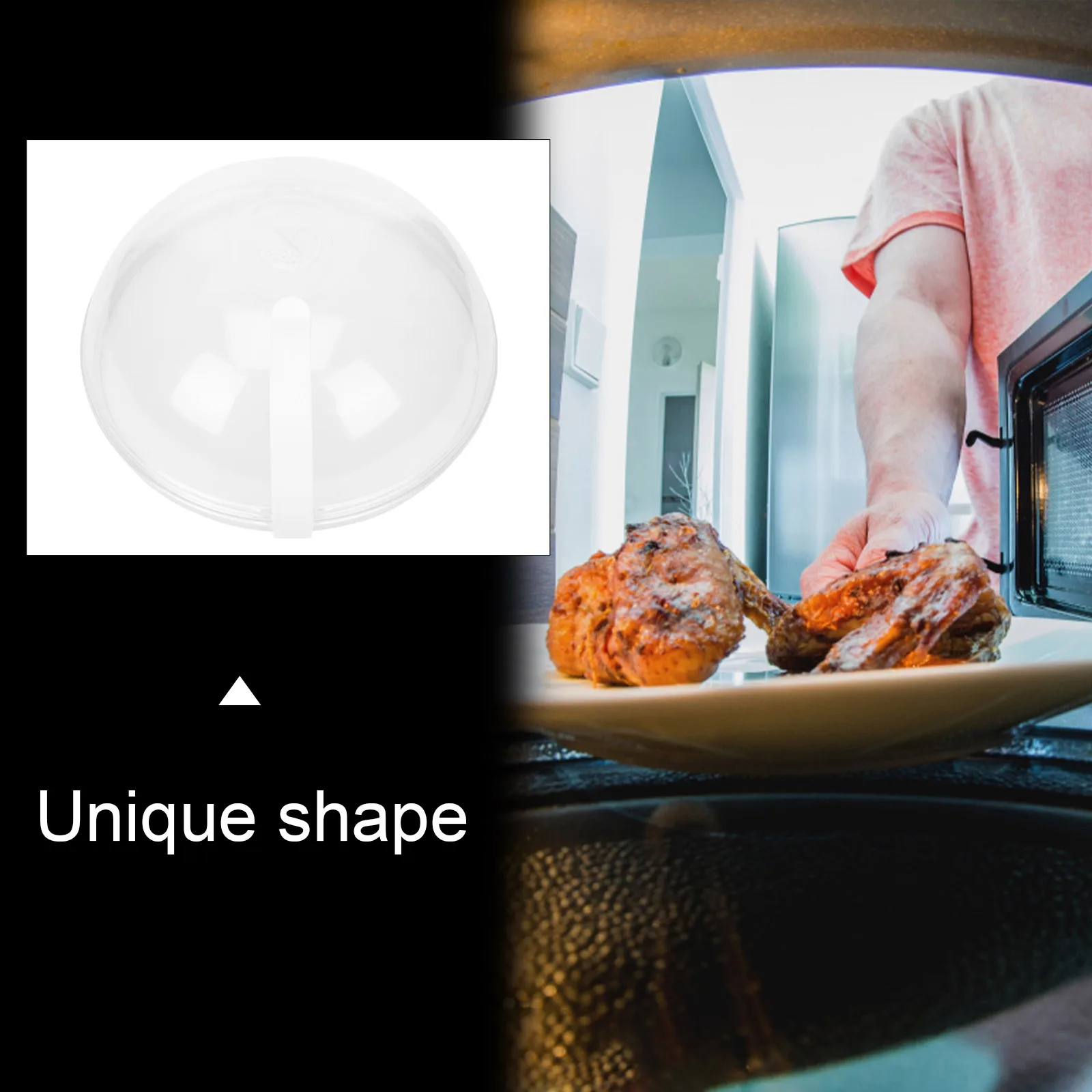 

Microwave Spray-Proof With Tray Dish Cover Heat Resistant Food Cover Transparent Splatter Guard Lid For Oil Pc Bowl Household
