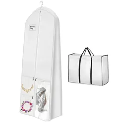 Women's Wedding Dust Breathable Cover Gowns Garment Bag Foldable Portable Hanging Luggage Fashion Storage Travel Bag