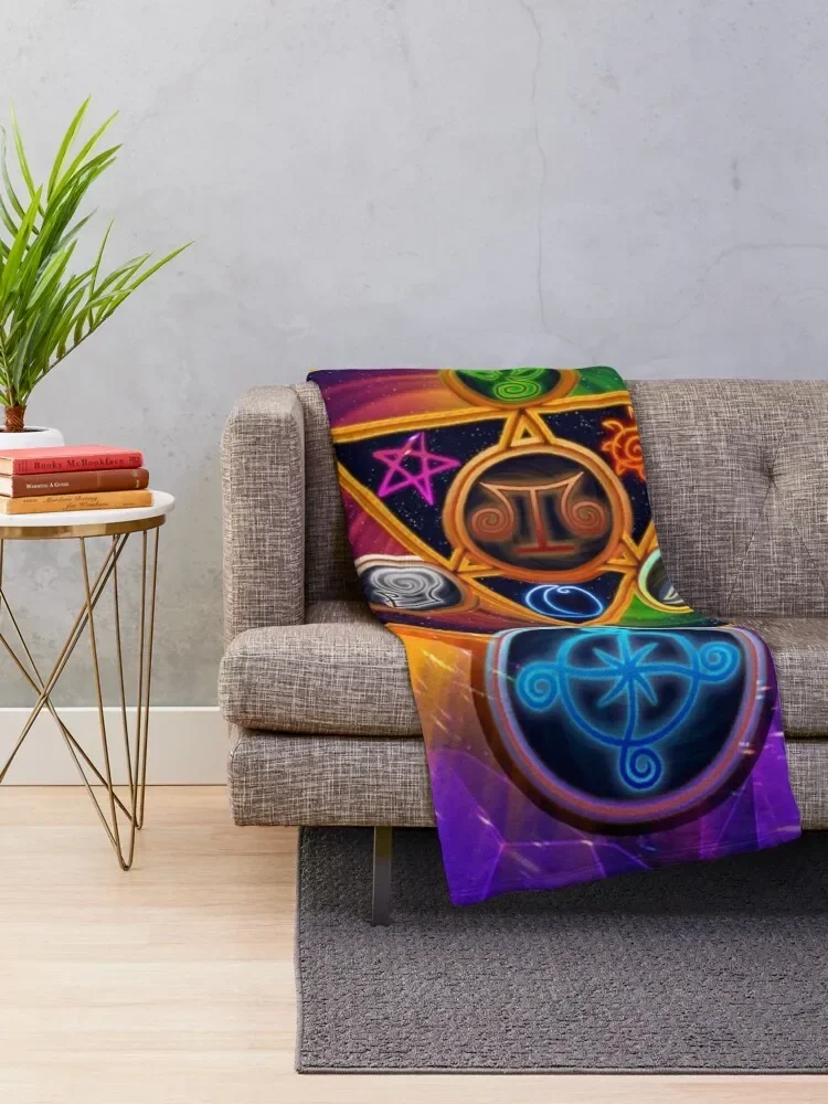 Wizard101 - The Spiral Schools Throw Blanket Luxury Throw Sofa Flannel Fabric Blankets