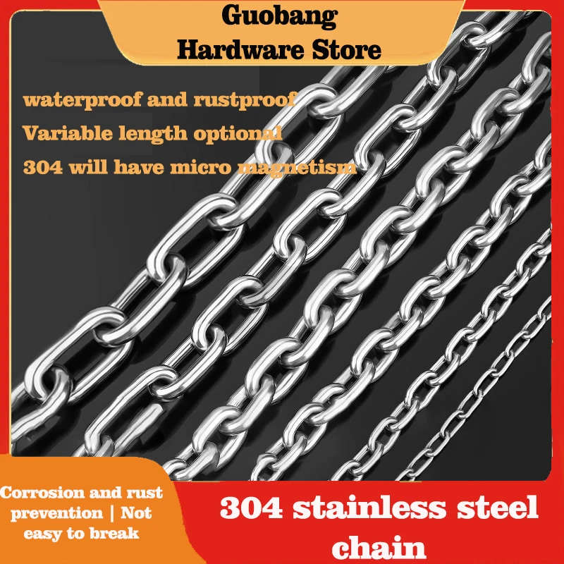304 Stainless Steel Clothesline Chain Outdoor Drying Chain for Blankets Clothes Balcony Rope Wire Chain Custom Length