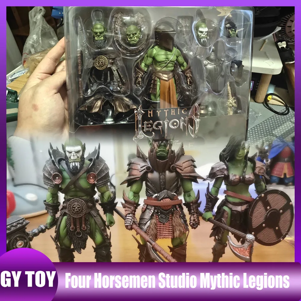 In Stock Four Horsemen Studio Mythic Legions Green Dragon Man Plague Horse Worm Absenteeism Action Figures Toys Custom Kids Gift