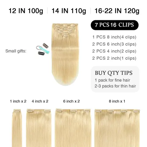 10 best sales blonda hårförlängningar - №3