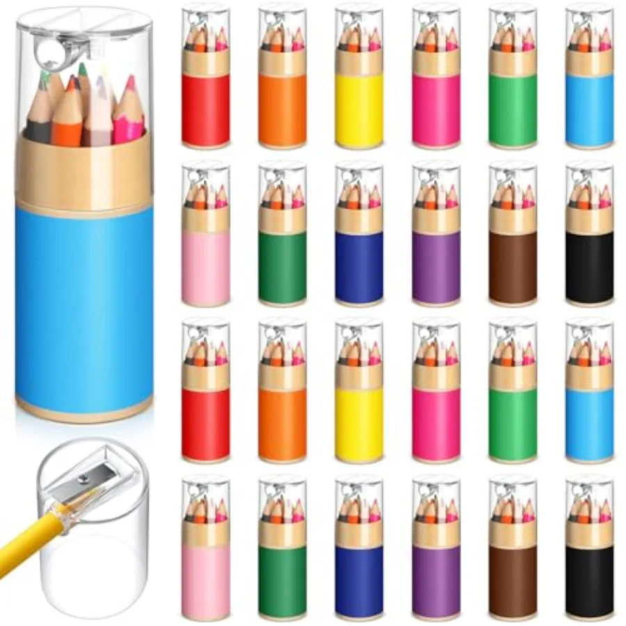 

Sets Sets Mini Drawing Colored Pencils Bulk with Sharpener 3.5" Small Colors Portable Travel Pencil Set for Easter Graduation P