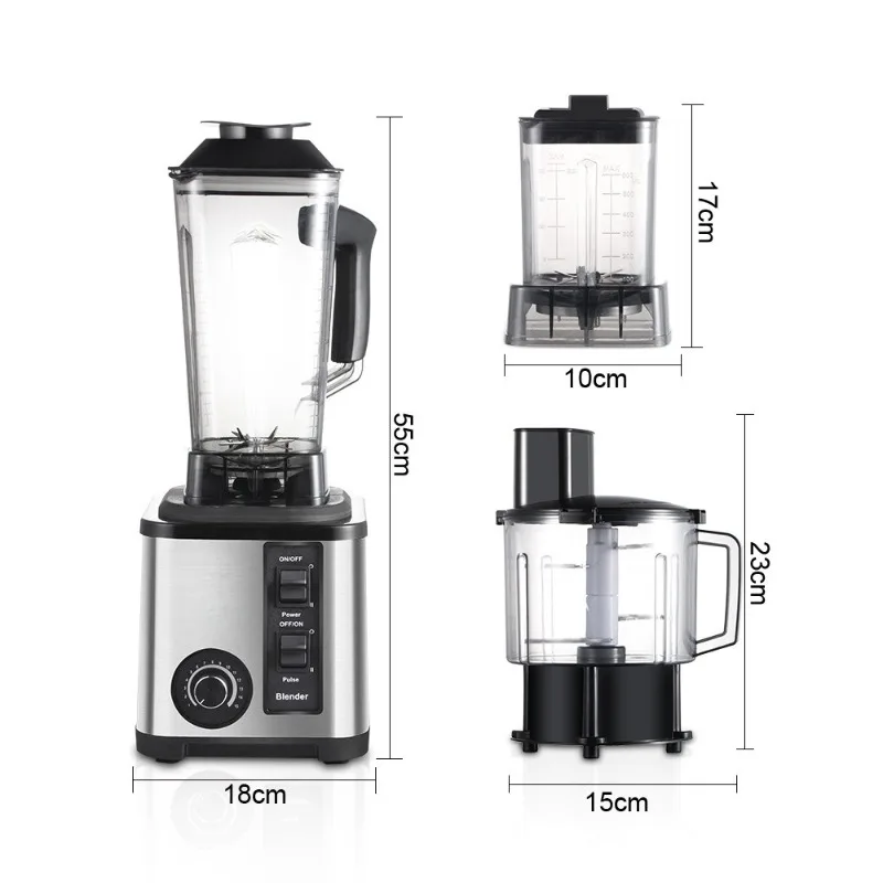Home Multi-Function Juicer Blender with 6-Blade & Pulse Mode, Dishwasher Safe Jar, for Frozen Fruit & Veggies