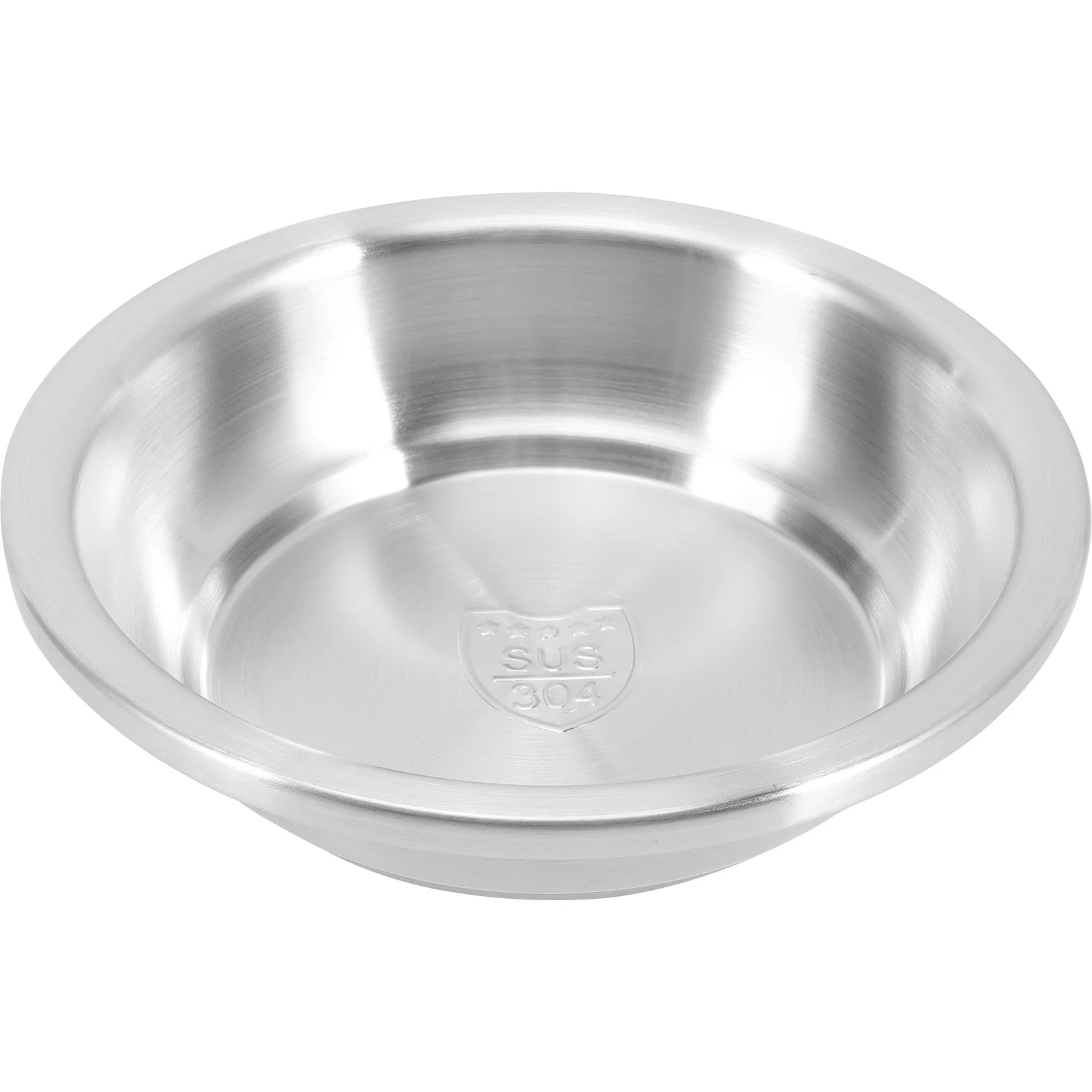 

Stainless Steel Steaming Plate Kitchen Tableware Multi-Purpose Food Serving Tray Heat-Resistant Round Shape Easy to Clean