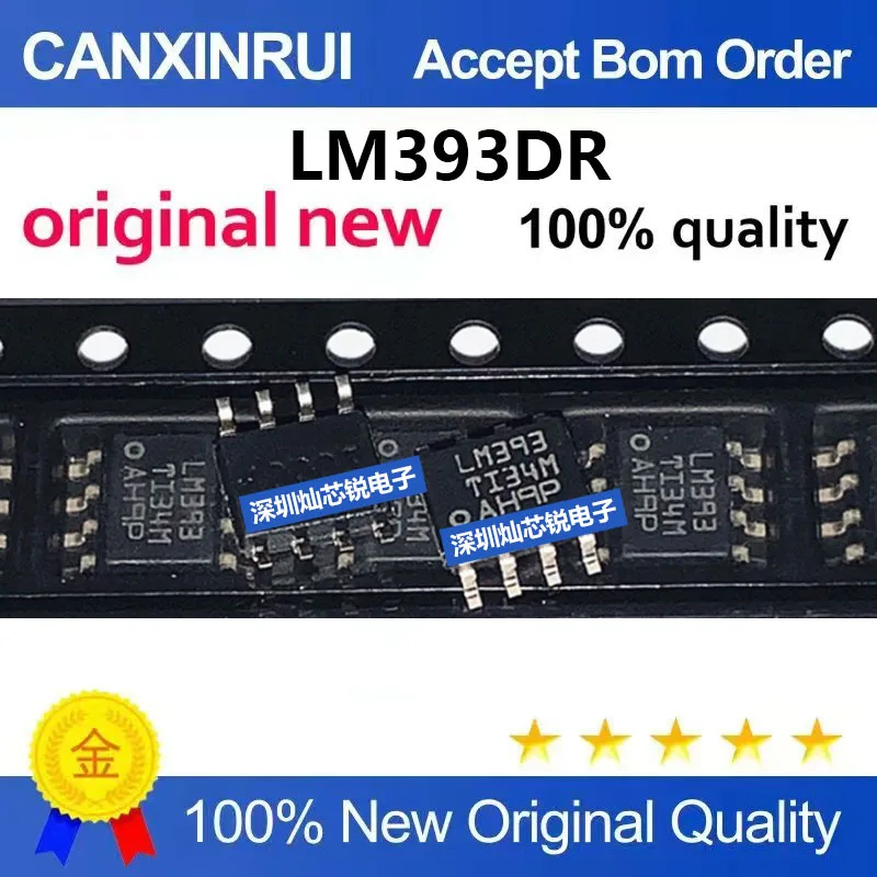 (5-100pieces)Brand New Original LM393 LM393DR SMD SOP8 Dual Voltage Comparator IC Chip