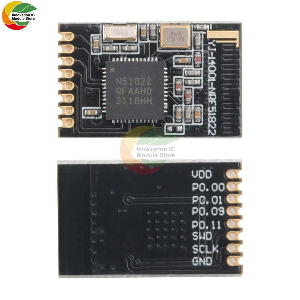 Ziqqucu nRF51822 Core51822 BLE Bluetooth 4.0 2.4G Wireless Antenna Module Board For ULP SPI I2C UART Interface