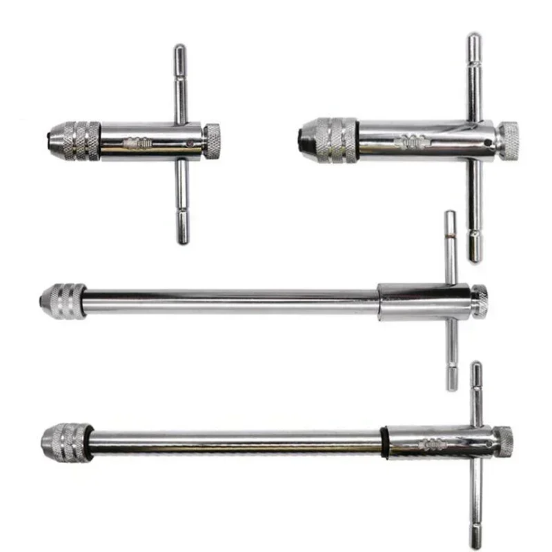 Screwdriver Tap Wrench T-handles Workshop Adjustable Die High Carbon Steel M3-M8 M5-M12 Ratchet Repair Equipment