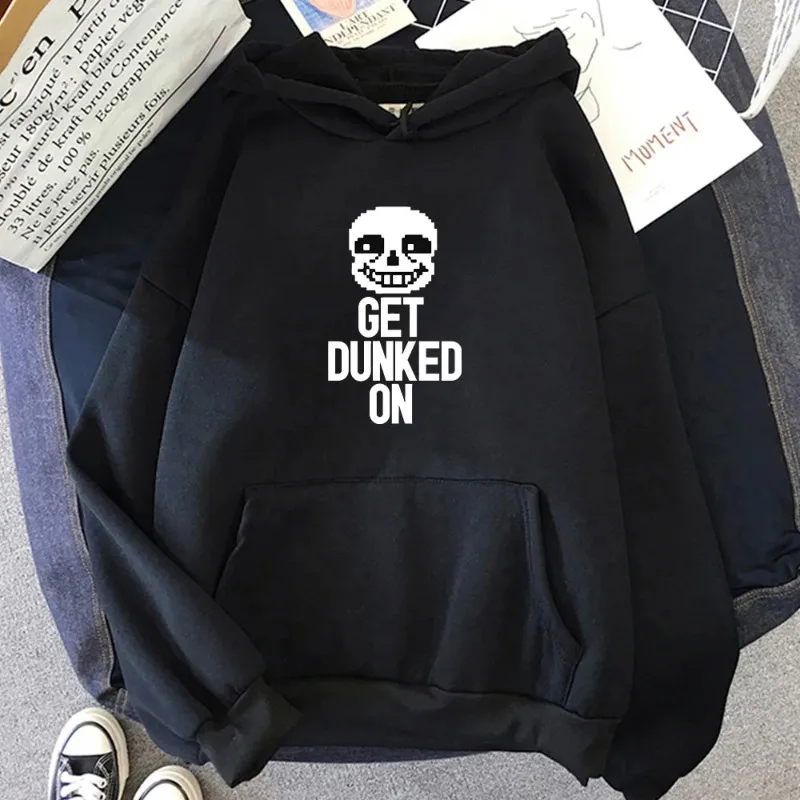 Undertale هوديي Kawaii البلوز الهزلي الصوف Sans طويلة الأكمام الجرافيك الطباعة الربيع الملابس للجنسين سوداديراس جديد البلوز