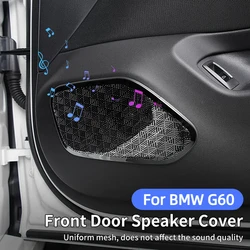 2pcs Car Audio Speaker Net Cover Stainless Steel Auto Loudspeaker Wire Grilles Frame Protect Accessory For BMW Series5 G60 2024