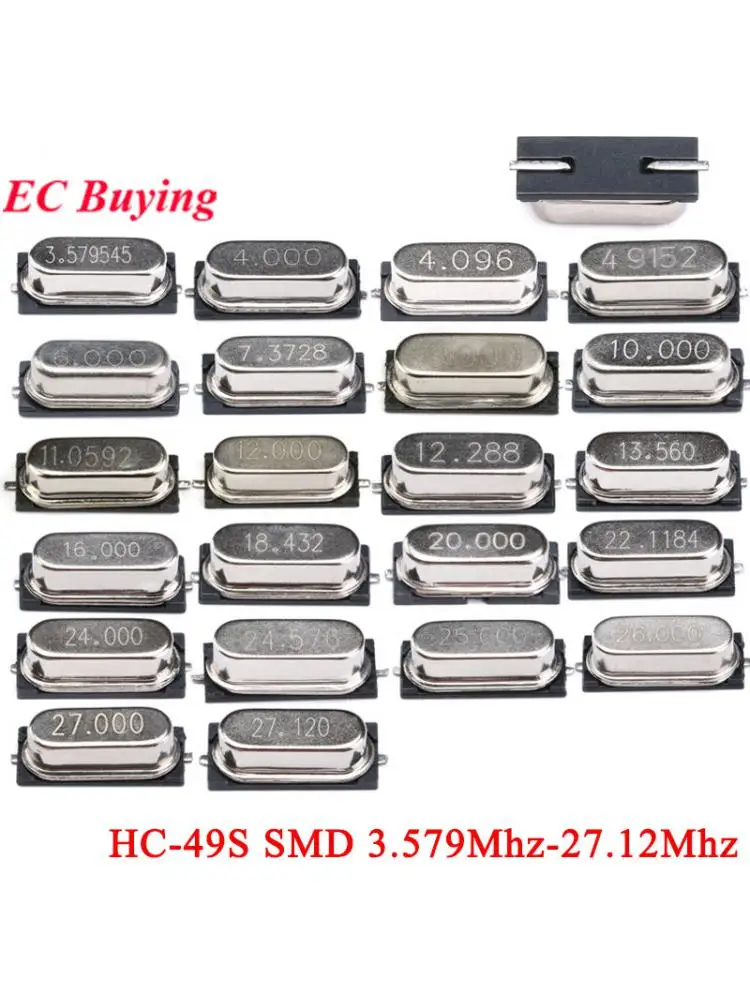 Oscillateur à Clip Passif 4 Z successifs 6 Z successifs 8MHz 10Mhz 12 Z successifs 11.0592M 16 Z successifs 20MHz 22.1184M 24 Z 25 successifs Z 26Mhz 27Mhz Horloge à Quartz