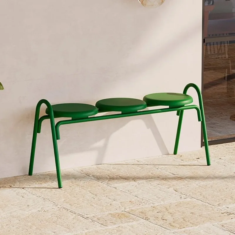 Outdoor Bench Park Bench Milk Tea Coffee Shop Gym Rest Stool Shopping Mall Iron Seat Chair