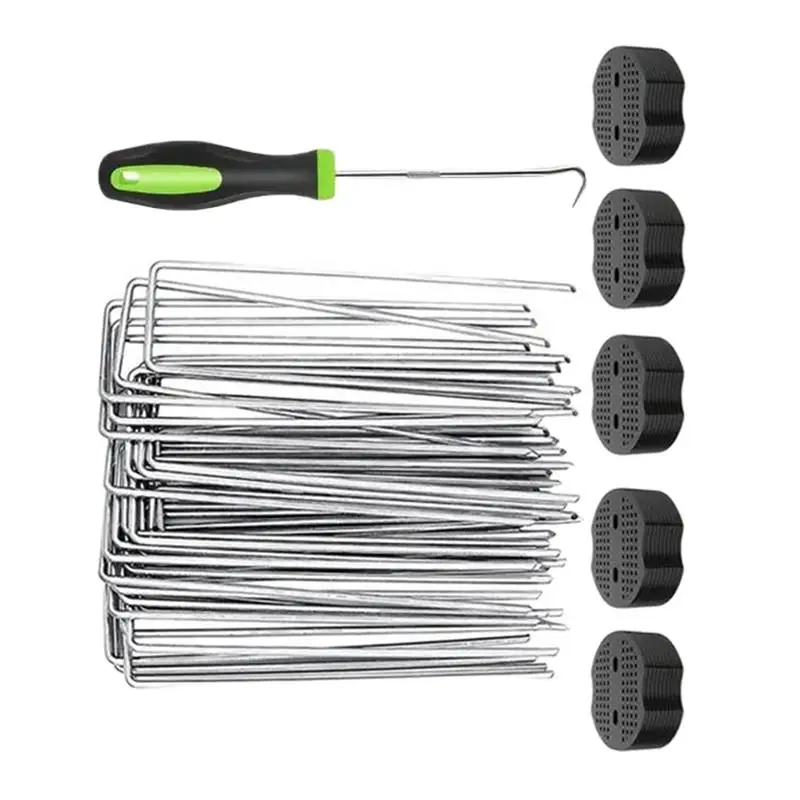 Landscape Staple U-Shaped Tent Stakes Heavy Duty U Pins Anti-Rust Landscaping Fabric Sod Pins Landscape Pins For Secure