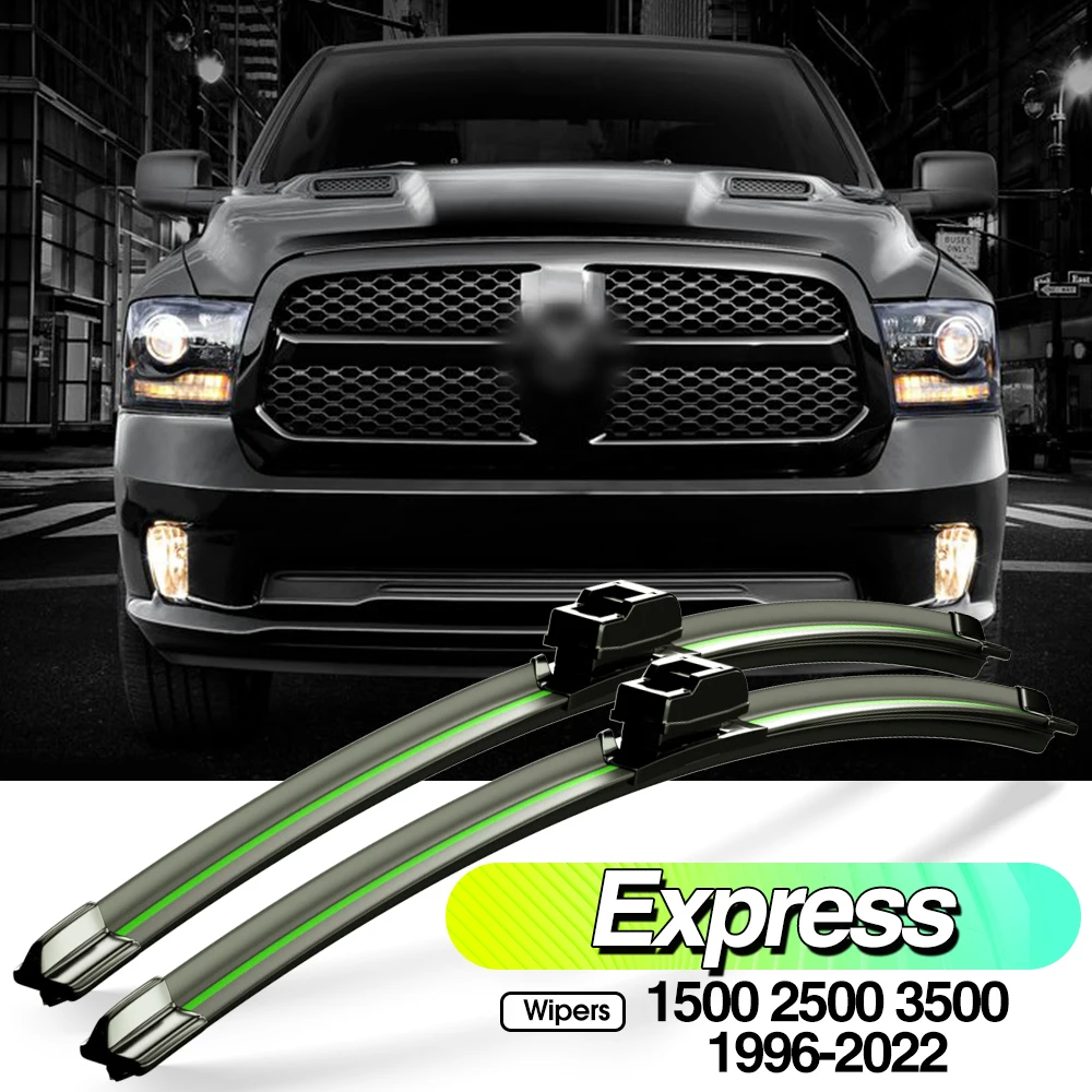 

For Chevrolet Express 1500 2500 3500 1996-2022 2pcs Front Windshield Wiper Blades Windscreen Window Accessories 2012 2017 2018