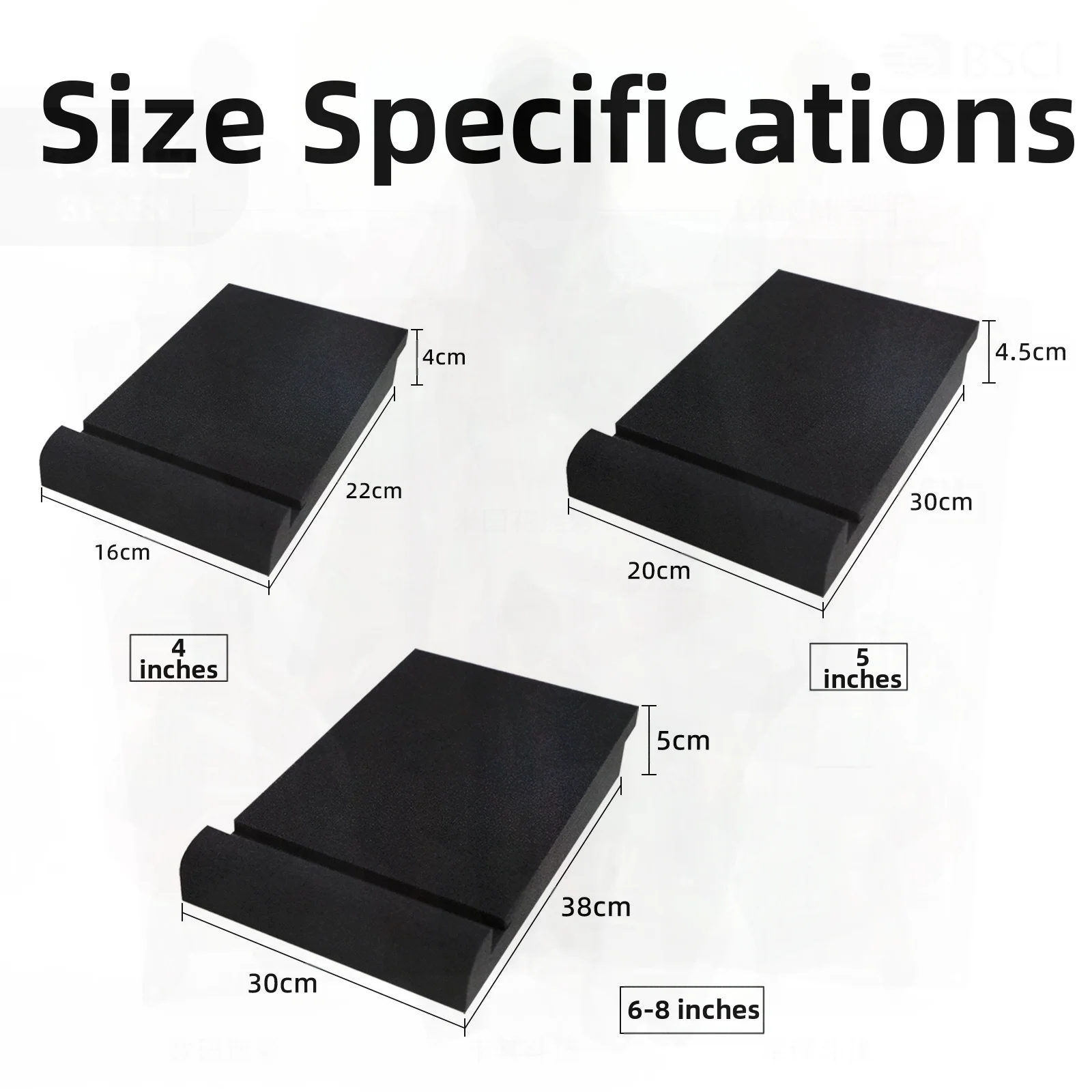 Shockproof Speaker Sponge Pad Sound-Absorbing Cotton Bookshelf Anti-Slip Subwoofer Audio Silent