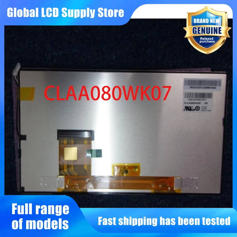 CLAA080WK07 New Original A-Grade 8 inch 1280x720 LCD Display Screen for Smart Home/IoT/Consumer CLAA080WK07 XN
