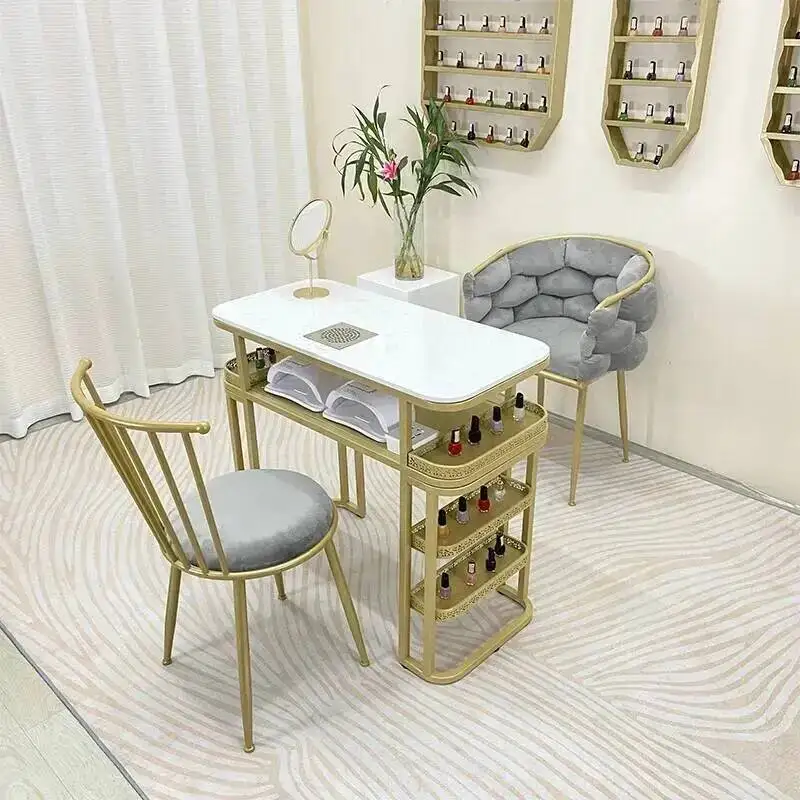 Salon Nail Equipment Tech Furniture Table For Nails Portable Manicure Japanese Led Dust Collector Accsesories Offer Kinetics Art