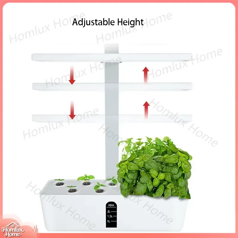 Hydroponics Growing System Indoor Smart Automatic Timer Garden Planter Nursery Pots Height Adjustable 9 Pod Herb Garden Kit
