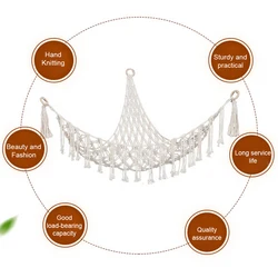 自由奔放に生きる織りメッシュ収納バスケット、ぬいぐるみ、ハンモックコーナーハンモック、綿オーガナイザー、壁の装飾、寝室とバルコニー用のタペストリーネット