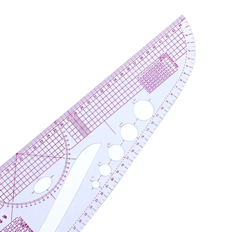 3245 Plastic Transparent French Curve Ruler SplIne Sewing Patchwork Feet Tailor Yardstick Cloth Cutting Rulers