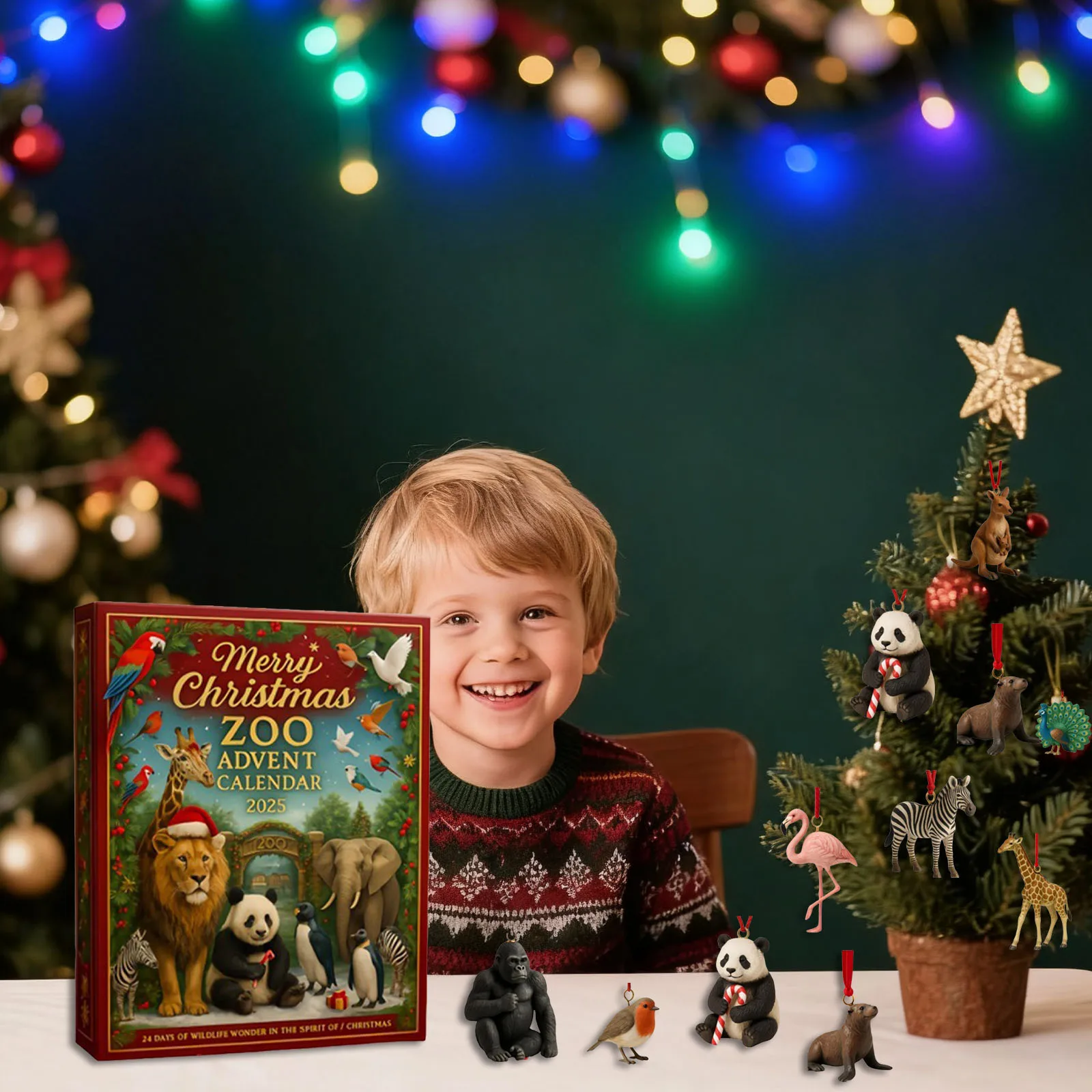 Calendrier de compte à rebours de noël, maquillage 2025, calendrier de l'avent pour tours de la nature, parfait pour toutes sortes de fêtes, horloge de jeu de compte à rebours