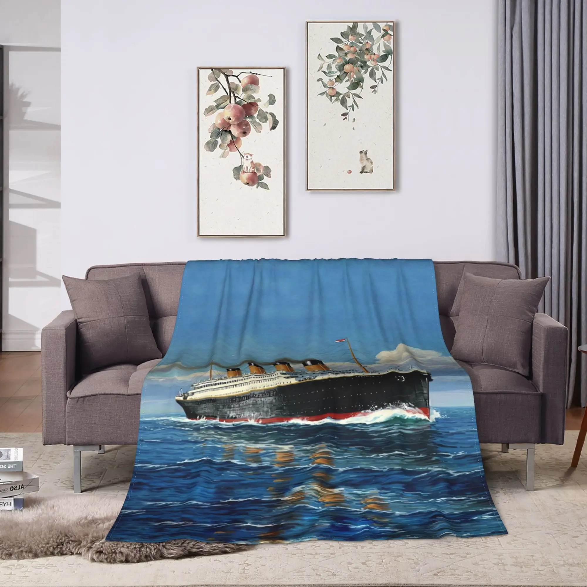 The Most Popular Ship Of All Times, Titanic Bedding Throws Comfortable Blanket  For Living Room Camping Flannel Bedspread Bed