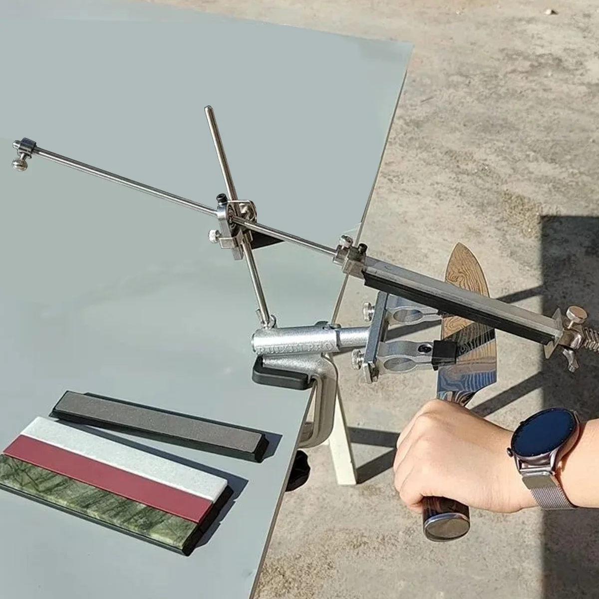 

RUIXIN PRO RX009 Professional Knife Sharpener 360 degree Rotation Flip Design Stainless Steel Kitchen Chef Knife Sharpening Kit