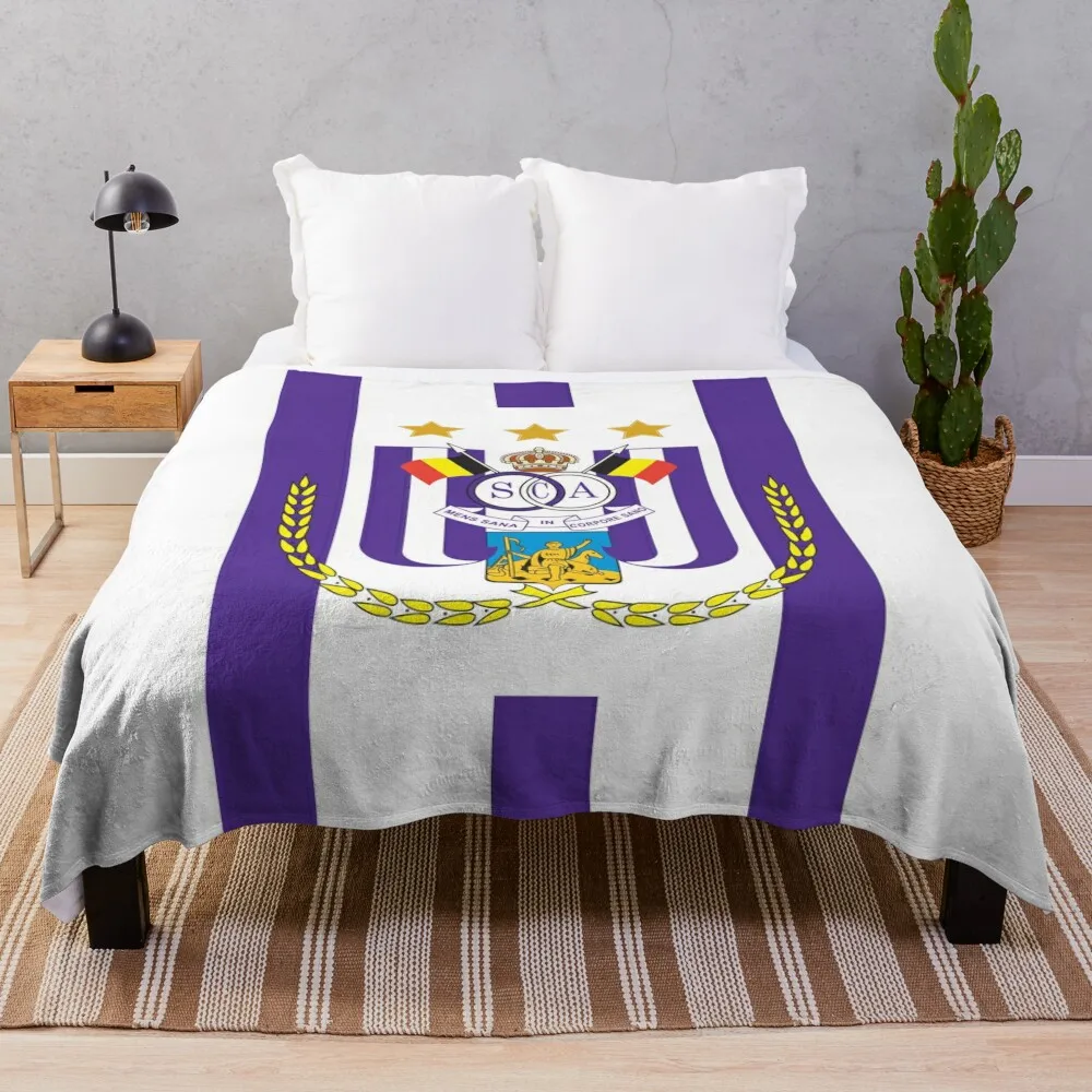 Anderlecht Footbal fans ultras hooligans, Belgium Throw Blanket Soft Designers Blankets