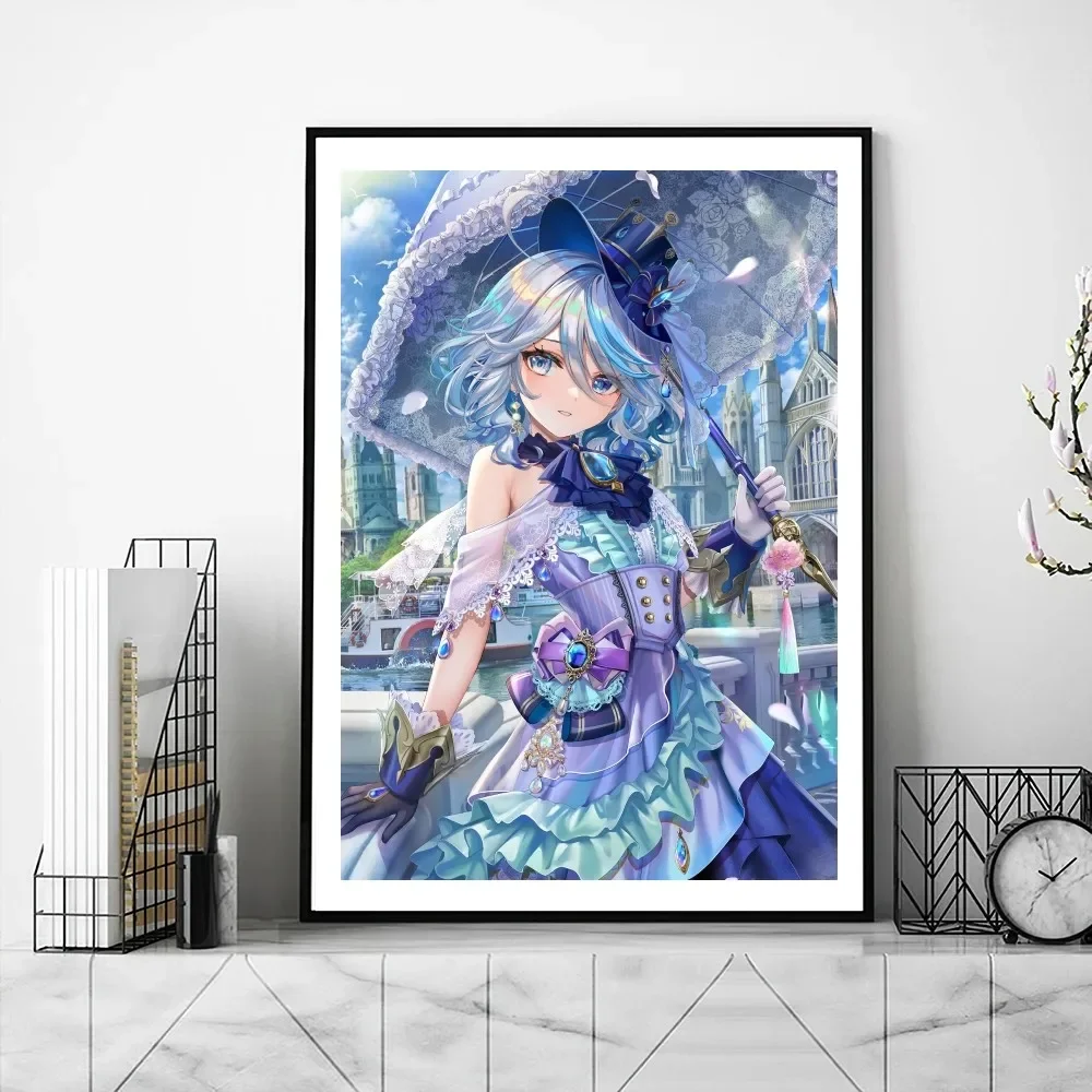 Genshin Impact Furina Poster, Gallery Prints, Canvas Painting, Wall Pictures, Living Room Sticker