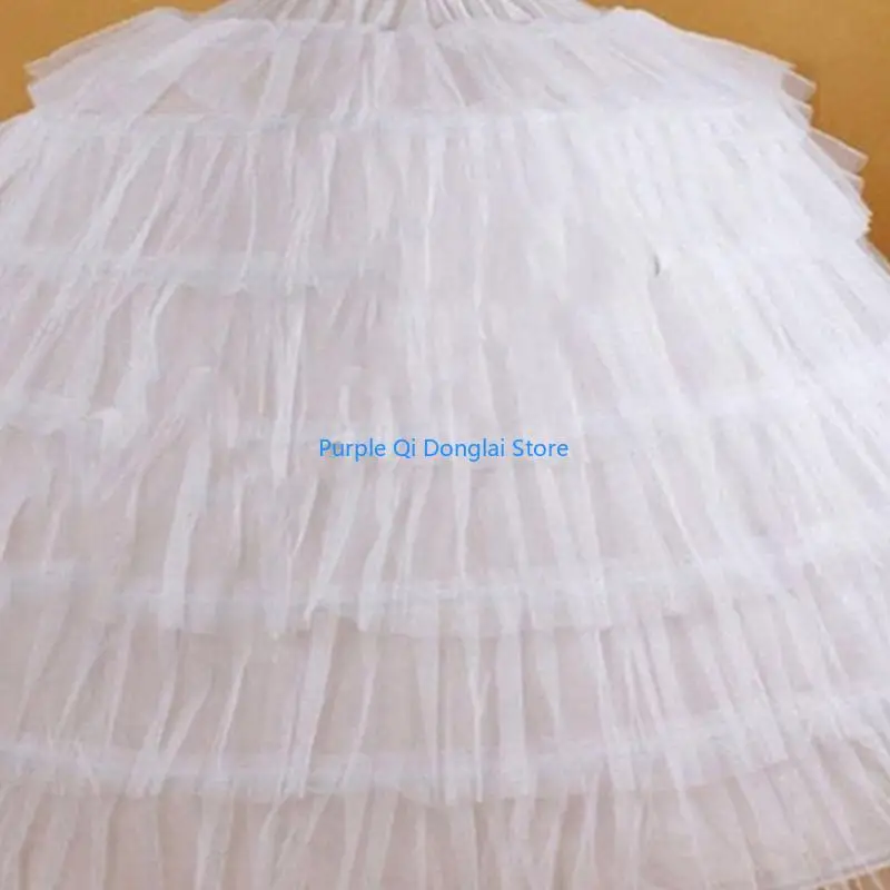 L21E Breathable Tulle Wedding Dress Hoop Underskirt Stable Structure Effortless Storage Pettiskirt for Bridal Wedding Gown