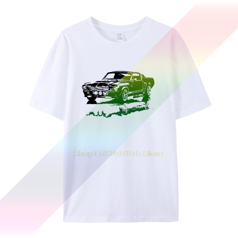 2020 Summer Style Men Tee Shirt American Muscle Car Gt500 E 1967 Eleanor Soft Cotton t