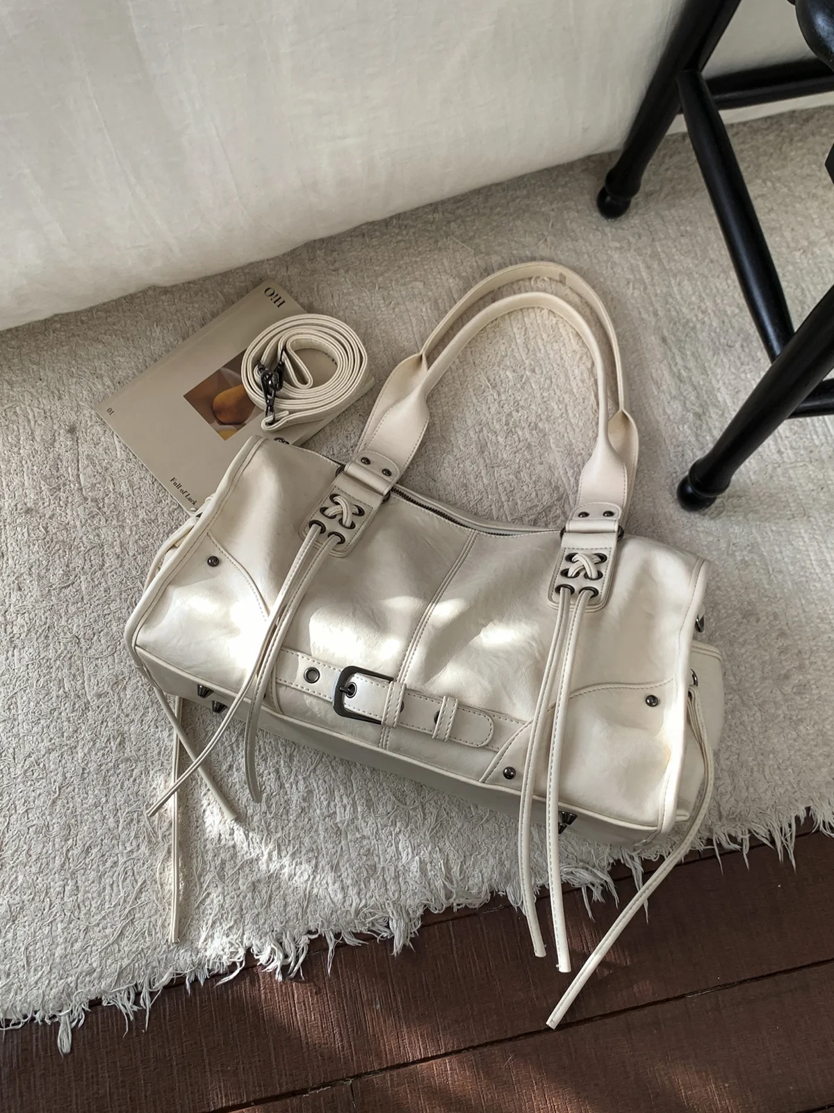 

Ретро-сумка через плечо большой вместимости для женщин, повседневная городская сумка-сэтчел на одно плечо, сумка-бостон из мягкой искусственной кожи