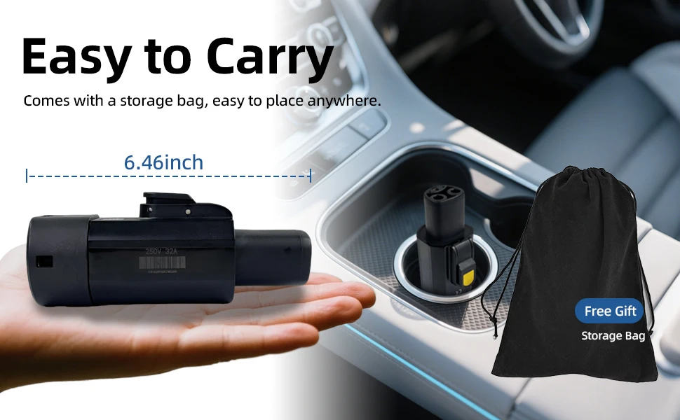 GBT zu NACS Adapter AC 32A 7kW GB/T Ladegeräte zu Tesla NACS-Standard Elektrofahrzeuge Adapter für Model 3 Y X S Zubehör – Detail 6