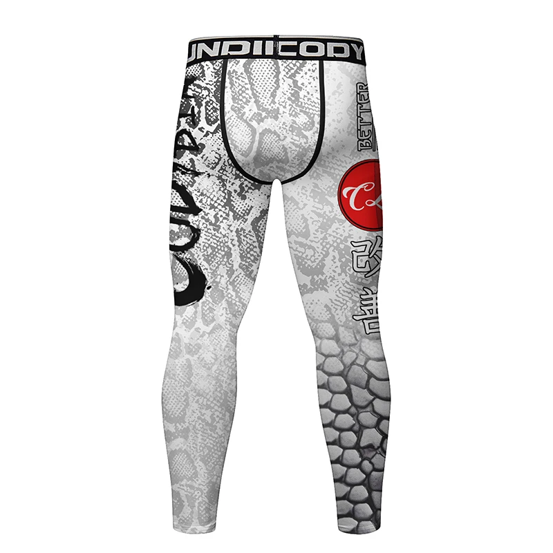 Brand Adult Sport Men Running Tights MMA Compression Sport Pants Rashguard Boxing Sublimation Printed Exercise Training Leggings