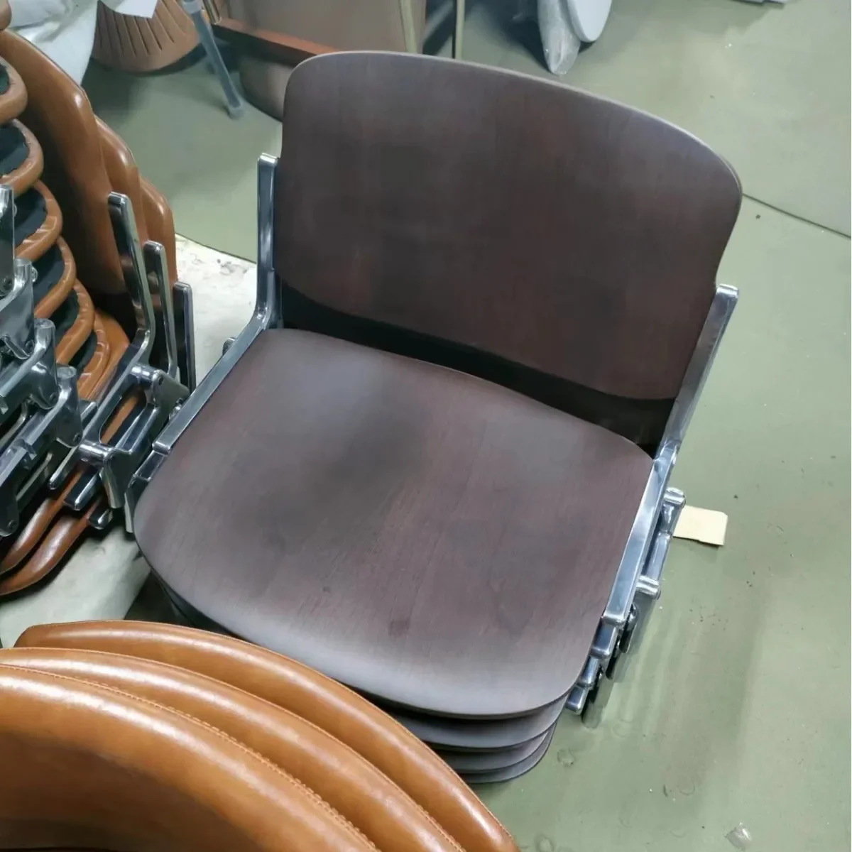 Medieval dining chair backrest Nordic ins style simple home restaurant cafe milk tea shop leather chair high elastic sponge