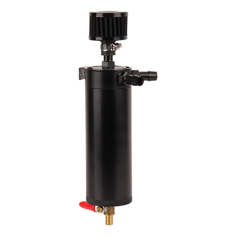 

R1-Car Modification Universal Breather Oil Pot With Air Filter For 2 Port 500Ml Separator Oil Tank Exhaust Gas Oil Pot