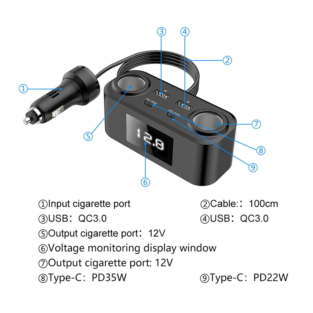 100W Pd QC3.0 Power…