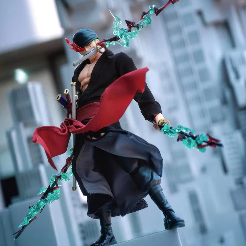 one-piece-shf-ロロノア・ゾロ-布製衣装-アニメアクションフィギュア-スカートモデル-おもちゃ-アクセサリー-内蔵ワイヤー-フィギュアなし
