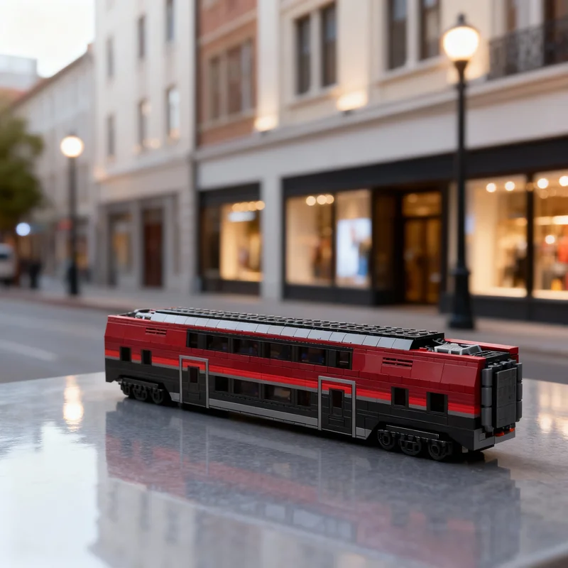 

1397 деталей MOC: Модель железнодорожного вагона Railjet KISS, строительные блоки, архитектурные конструкторы, рождественские подарки, творческие идеи, развивающие игрушки
